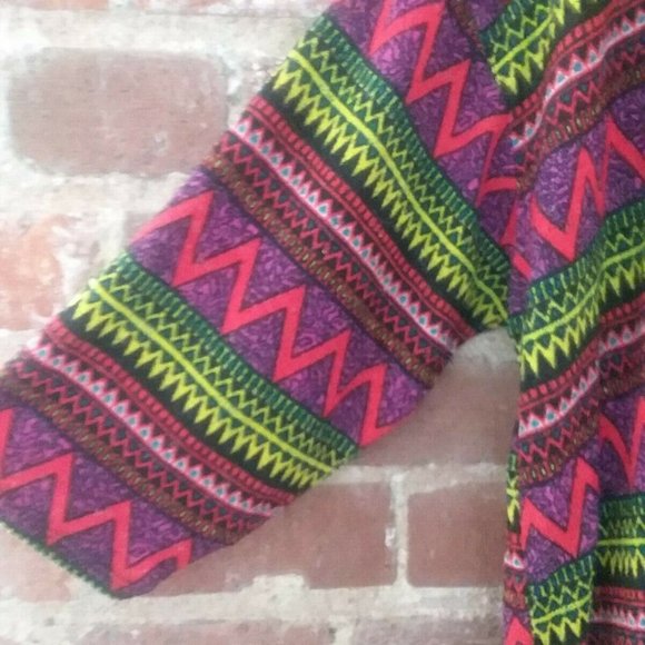 IT'S Multicolor Purple Red Black Boho Aztec Tunic Top Shirt Women Plus Size 1X - Picture 5 of 13